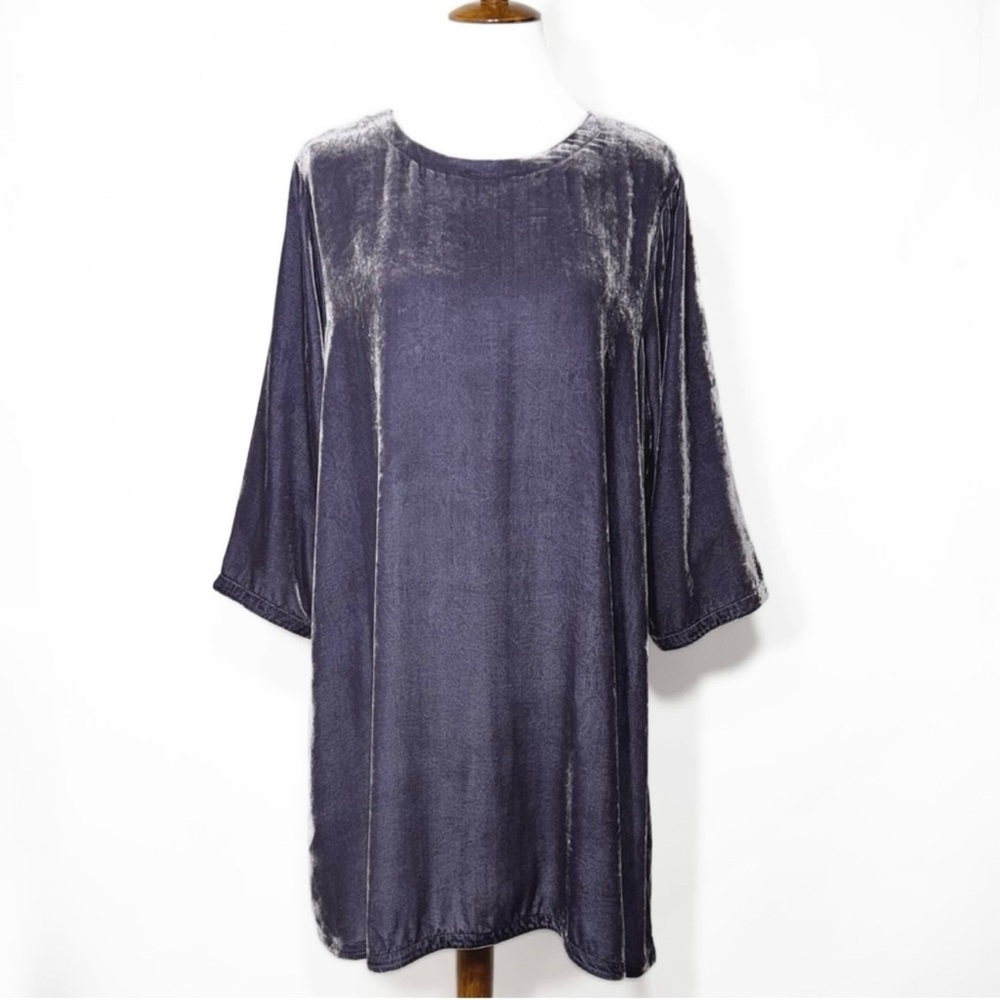 Eileen Fisher Charcoal Velvet A-Line Tunic - Picture 11 of 15